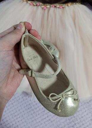 Балетки zara, на годик, туфли, туфельки 2