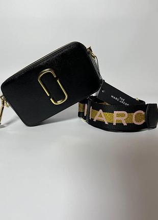 Кожаная сумка marc jacobs the snapshot new black multi