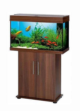 Прямокутний акваріумний комплект ат-95а з кришкою та лампами 1х18w + тумба