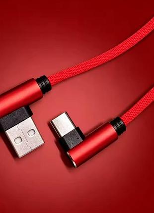 Кабель заряджання usb-type c red nnbili 5a 40w 0.25м 480 mbps