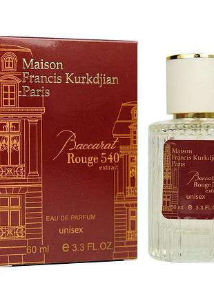 Мини парфюм унисекс, maison francis kurkdjian baccarat rouge 540 extrait de parfum, 60 мл