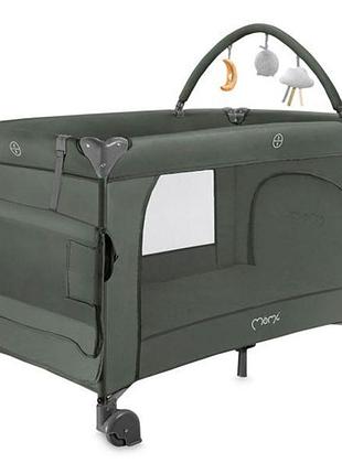 Манеж кровать momi belove plus dark green