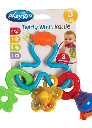 Брязкальце playgro twirly whirl rattle від 3 місяців