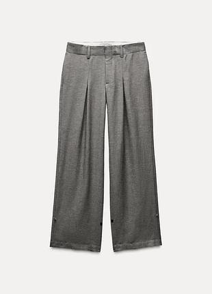 Брюки из смеси льна zara - xs, s