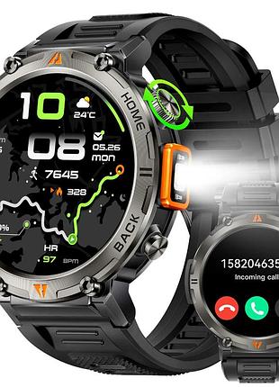 Смарт-часы eigiis ke3 pro gps с amoled дисплеем, gps, bluetooth и фонариком, черный