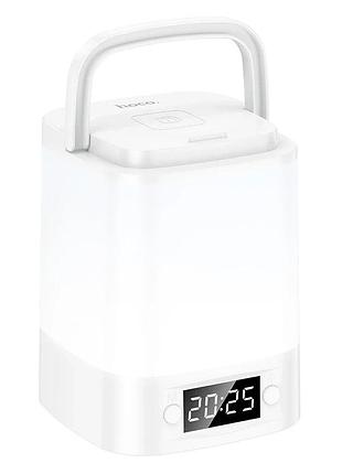 Світильник hoco hx15 1.5w. 1200 mah. smart clock night light white