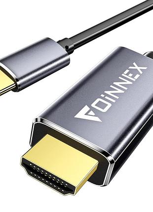 Кабель foinnex usb type-c — hdmi 4k@30hz, thunderbolt 3/4, 3 м, для macbook, ipad pro, samsung galaxy, surface, dell, hp