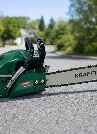 Электрическая цепная пила krafftec 6500 вт, 9500 об/мин, 45 см