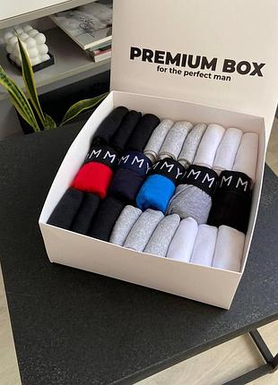 Premium box tommy hilfiger (5 шт трусов + 18 пар носков)  опис: 🔺premium box🔺 5 шт трусов th + 18 пар носков