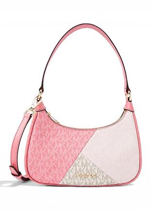 Жіноча сумка michael kors cora md zip pouchette рожева