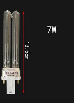 Двоконтактна ультрафіолетова uv-лампа creator uv-7w