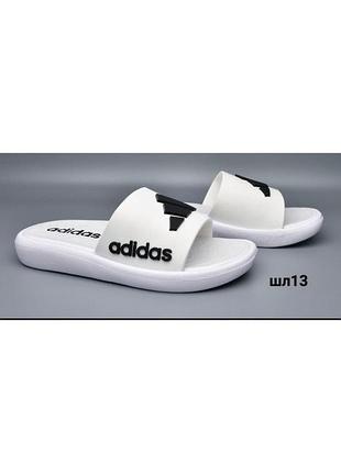 Шльопанці підліткові adidas гумові білі 40