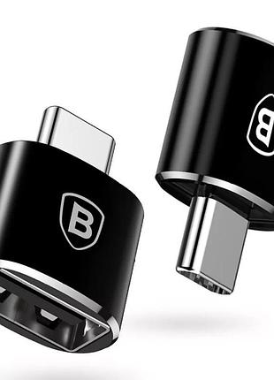 Переходник baseus usb female to type-c male adapter converter (catotg)