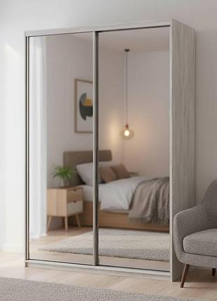 Шкаф купе doros сити лайт сосна натти 2 зеркала 150х60х225 (drs-011966)