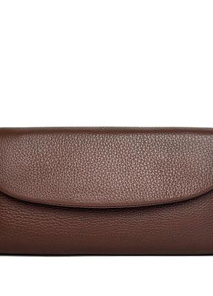 Большой женский кошелек натуральная кожа коричневый арт.8810-3 coffee genuine leather (китай)