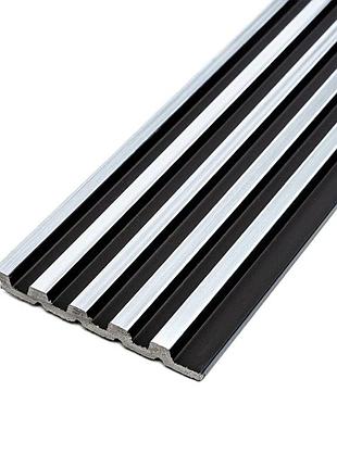 Рейка декоративная ps 2900х115х12мм черный с серебром sw-00002133