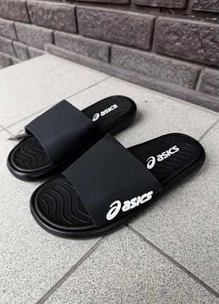 Шльопанці підліткові asics гумові чорні 37