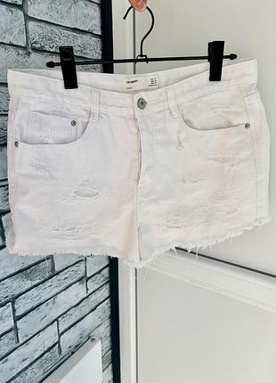 Шорти жіночі білі джинсові zara denim 38 р