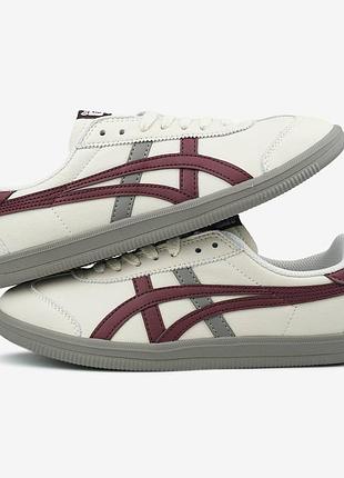 Asics onitsuka tiger beige bordo leather