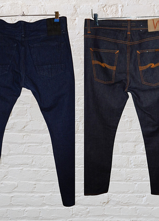 Lot by nudie jeans и denham razor slim fit selvedge denim. size 46 (цена за 2-е пары)