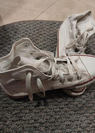 Кеди converse високі білі