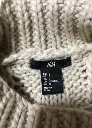 Ажурный нюдовый свитер с альпака,оверсайз h&m5 фото