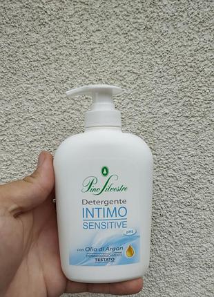 Чоловічий гель для інтимної гігієни pino silvestre intimo sensitive 250 мл з аргановою олією ph 5