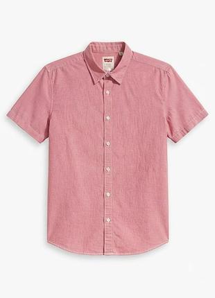 Розовая рубашка мужская рубашка с коротким рукавом levis