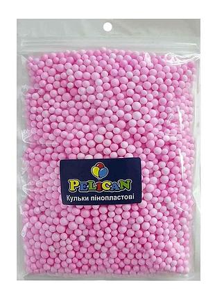 Шарики пенопластовые 4-6мм розовый baby pink, 250мл тм pelican