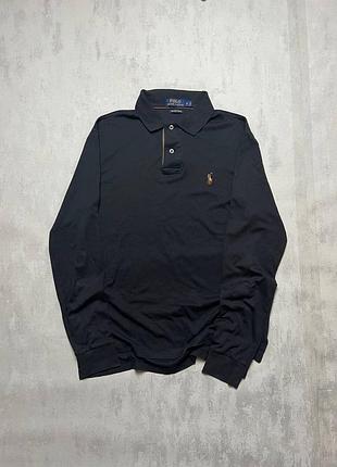 Лонгслив поло polo ralph lauren с цветным логотипом  размер с-м