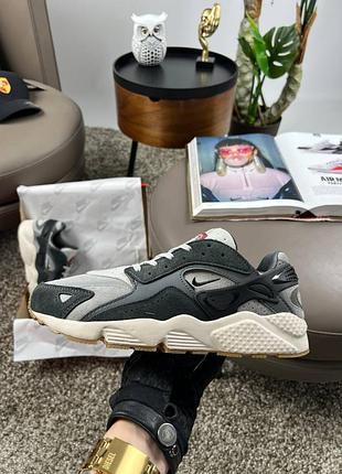 Мужские кроссовки nike air huarache grey black