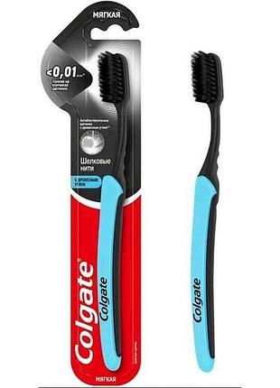 Зубная щетка 1шт шелковые нити с древесным углем тм colgate