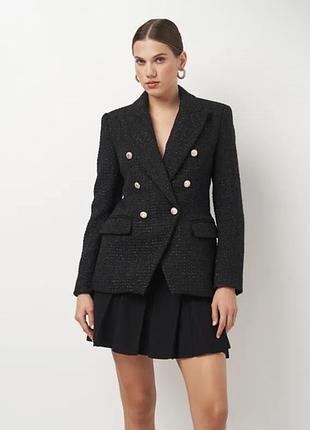 Піджак твідовий приталений zara
