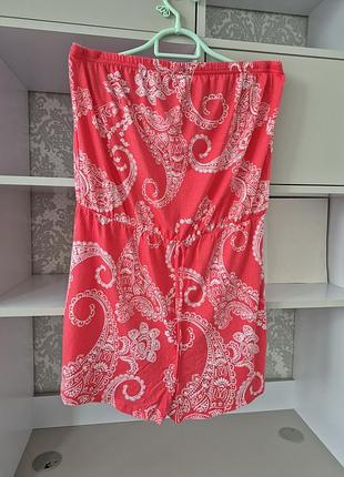 Комбинезон / ромпер новый женский летний бандо из коттона и вискозы holiday shop