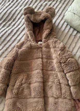 Шуба ведмедик 92  коричнева primark