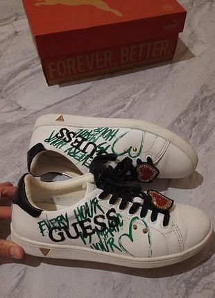 Guess брендовые кеды, кроссовки кожа натуральная