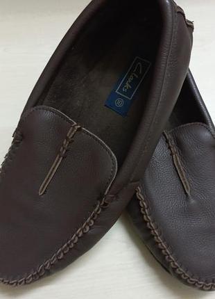 Тапочки мокасины кожа муж.43-44р.clarks индии