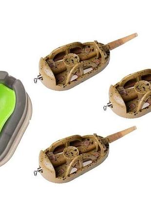 Фидерный набор 60г60г70г (3 кормушкитопталка) 36-08-60 тм fishing roi