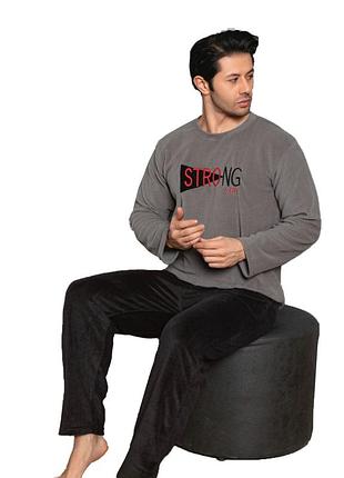 Пижама мужская с длинным рукавом флис s 479 xxl