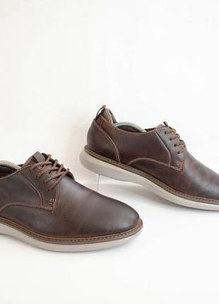 Clarks brantin plain мужские кожаные туфли на пене оригинал! размер 41 26,5 см