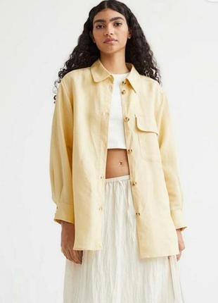 Рубашка на основе льна h&amp;m
