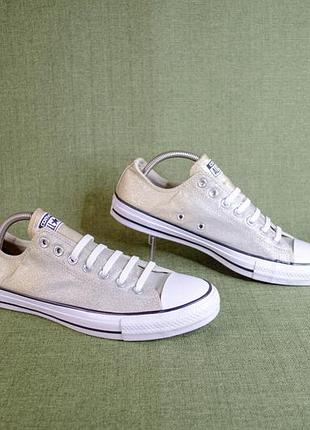 Converse chuck taylor all star ox у забарвленні light gold низькі кеди оригінал! розмір 42 27 см