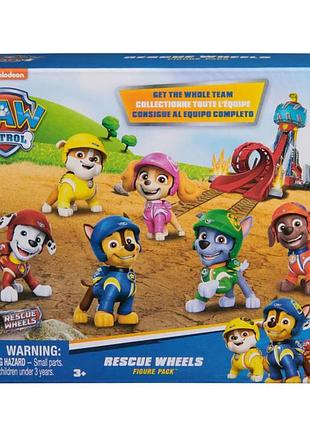 Paw patrol rescue wheels щенячий патруль райдер рокки маршал скай крепыш зума набор фигурок figure gift pack spin master