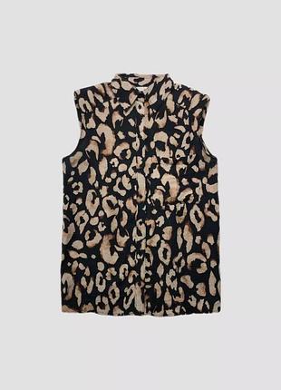 Блуза безрукавка леопардовий принт h&m розмір s
