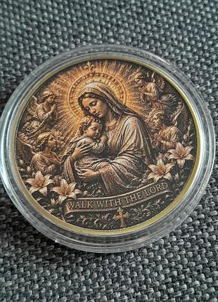 Сувенірна пам'ятна монета пресвята богородиця з немовлям