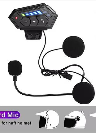 Bluetooth-гарнитура для мотошлема kebidumei bt12 bluetooth 5.0 водонепроницаемая с двумя жесткими микрофонами