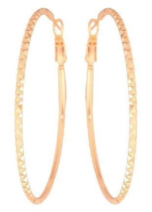 Сережки кільця ml 18k конго декоративний візерунок ø 5,5см 303305 тм xuping