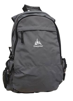 Рюкзак міський onepolar w1730 grey 30 л чоловічий спортивний для подорожей та повсякденного використання сірий