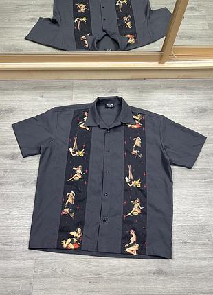 Рубашка steady clothing last call оригинал pin-up rockabilly сша m