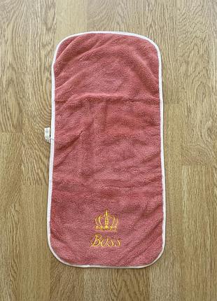 Микрофибровое кухонное полотенце 25×50 см colorful home розовое с вышивкой boss